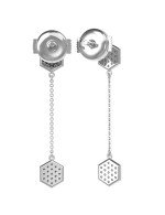 Серьги из белого золота c бриллиантами