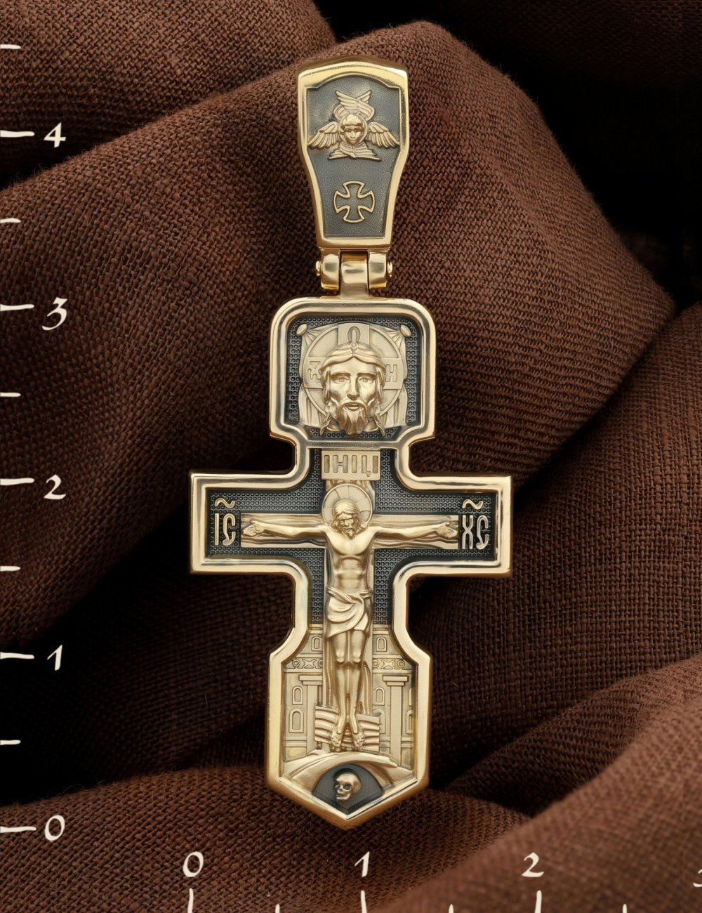 Крест из лимонного золота