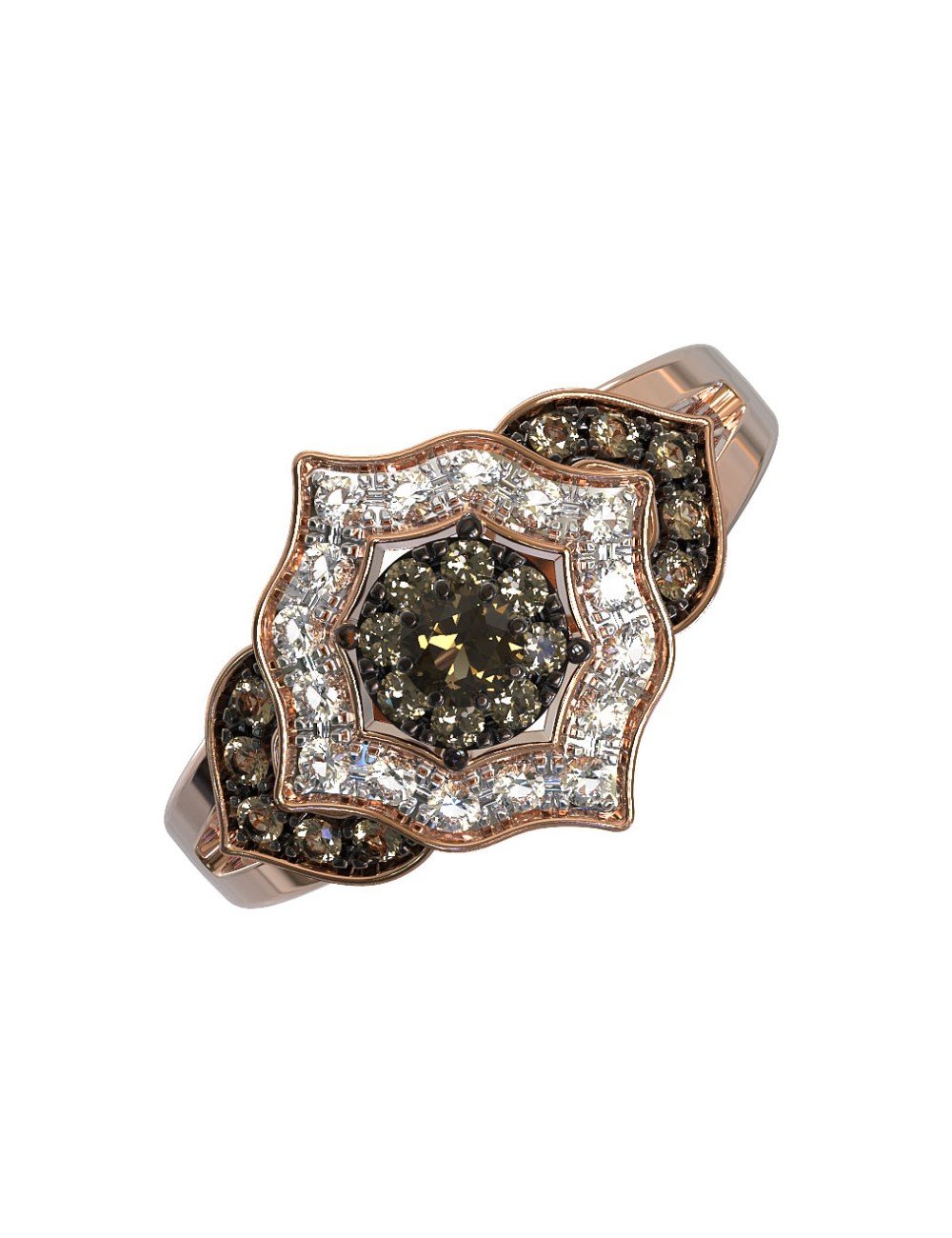 Кольцо из золота c бриллиантами