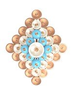 Подвеска из золота c бирюзой и перламутром