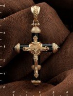 Крест из золота c ониксом