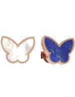 Серьги из золота c лазуритом и перламутром