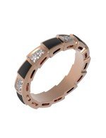 Кольцо из золота c бриллиантами и ониксом