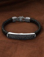 Браслет из белого золота c шнурком