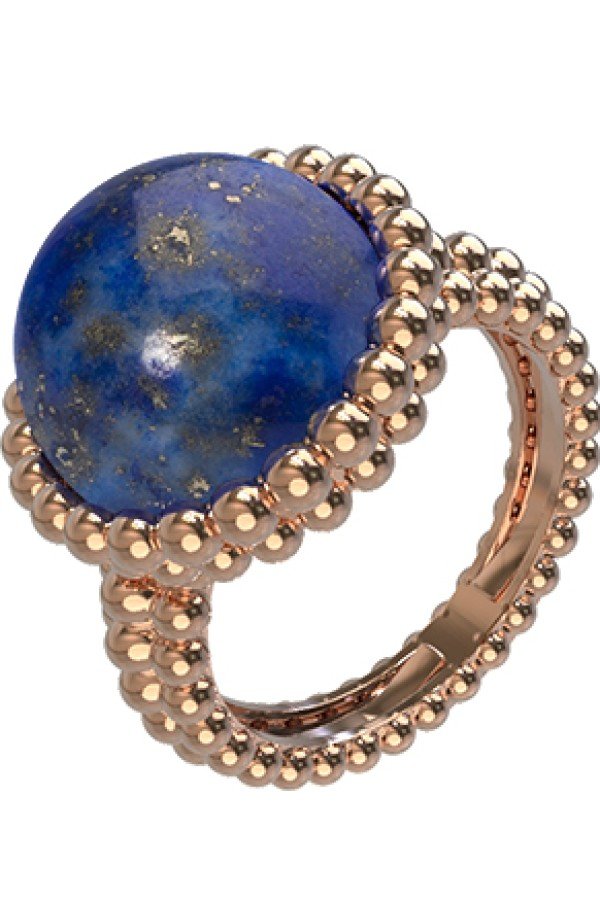 Кольцо из золота c лазуритом