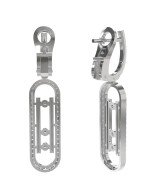 Серьги из белого золота c бриллиантами