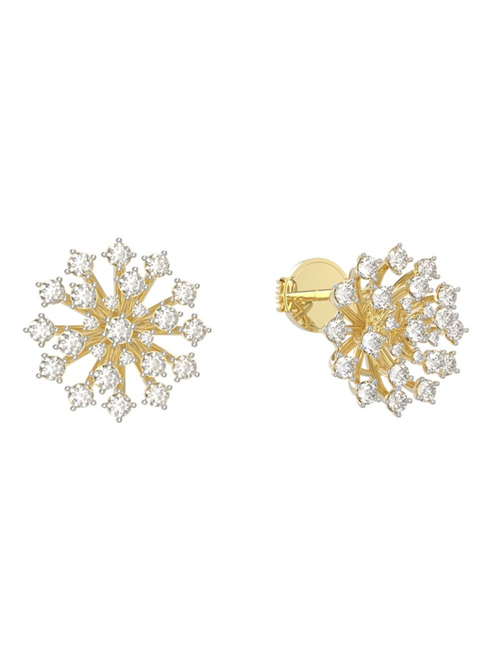 Серьги из лимонного золота c бриллиантами