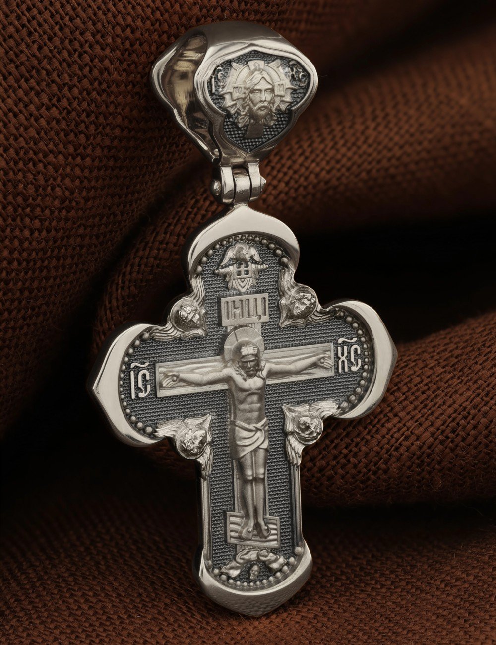 Крест из белого золота