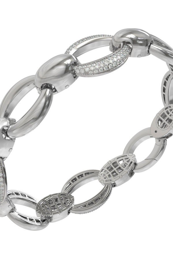 Браслет из белого золота c бриллиантами