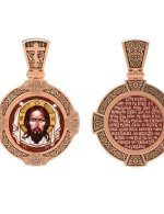 Образок из золота c эмалью и иконописью