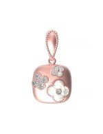 Подвеска из розового золота c бриллиантами и перламутром