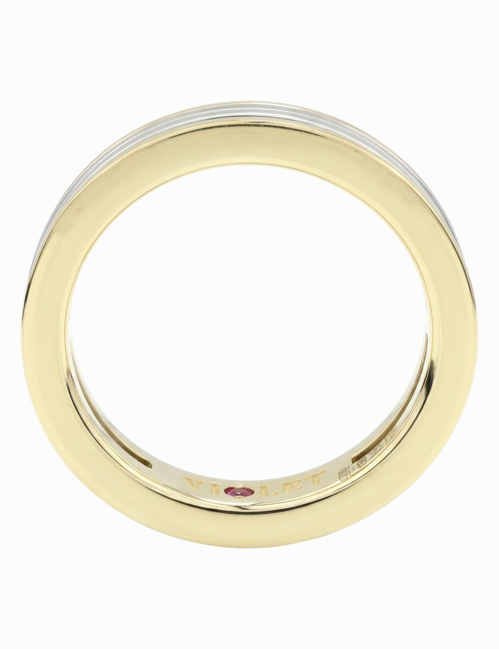 Кольцо из лимонного золота c рубином