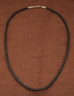 Гайтан из лимонного золота c кожаным шнурком