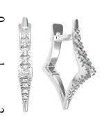 Серьги из белого золота c бриллиантами