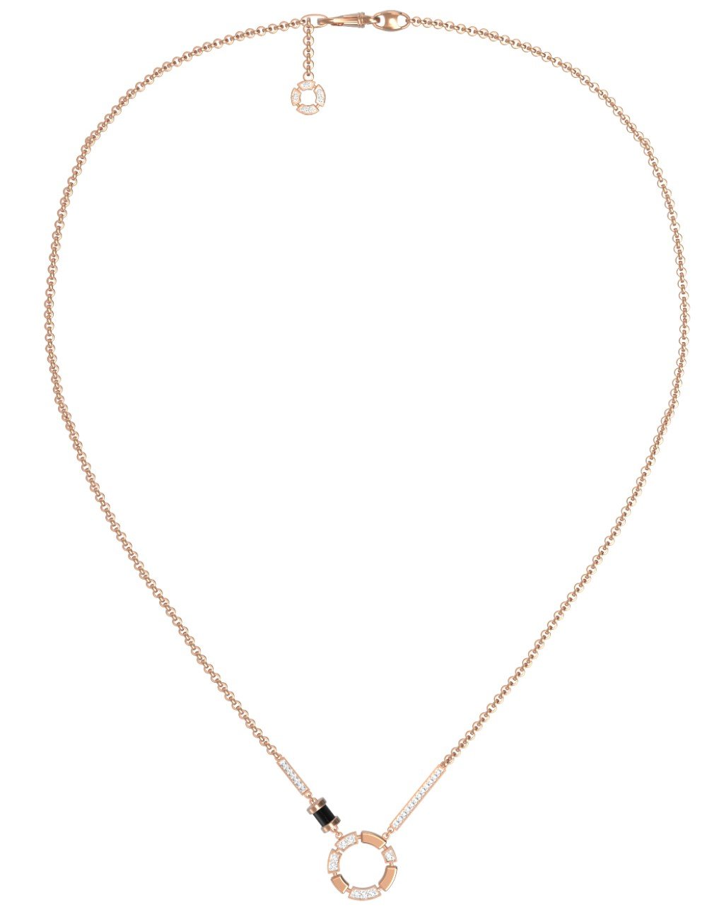 Колье из золота c бриллиантами и ониксом