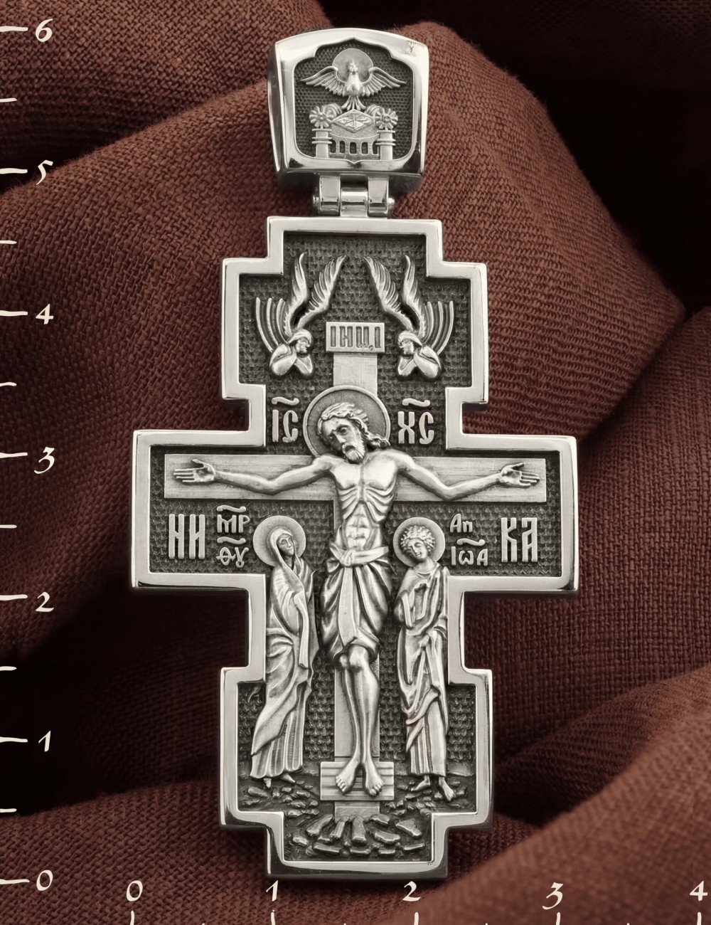 Крест из белого золота