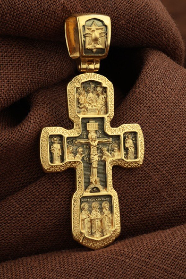 Крест из лимонного золота
