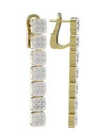 Серьги из лимонного золота c бриллиантами