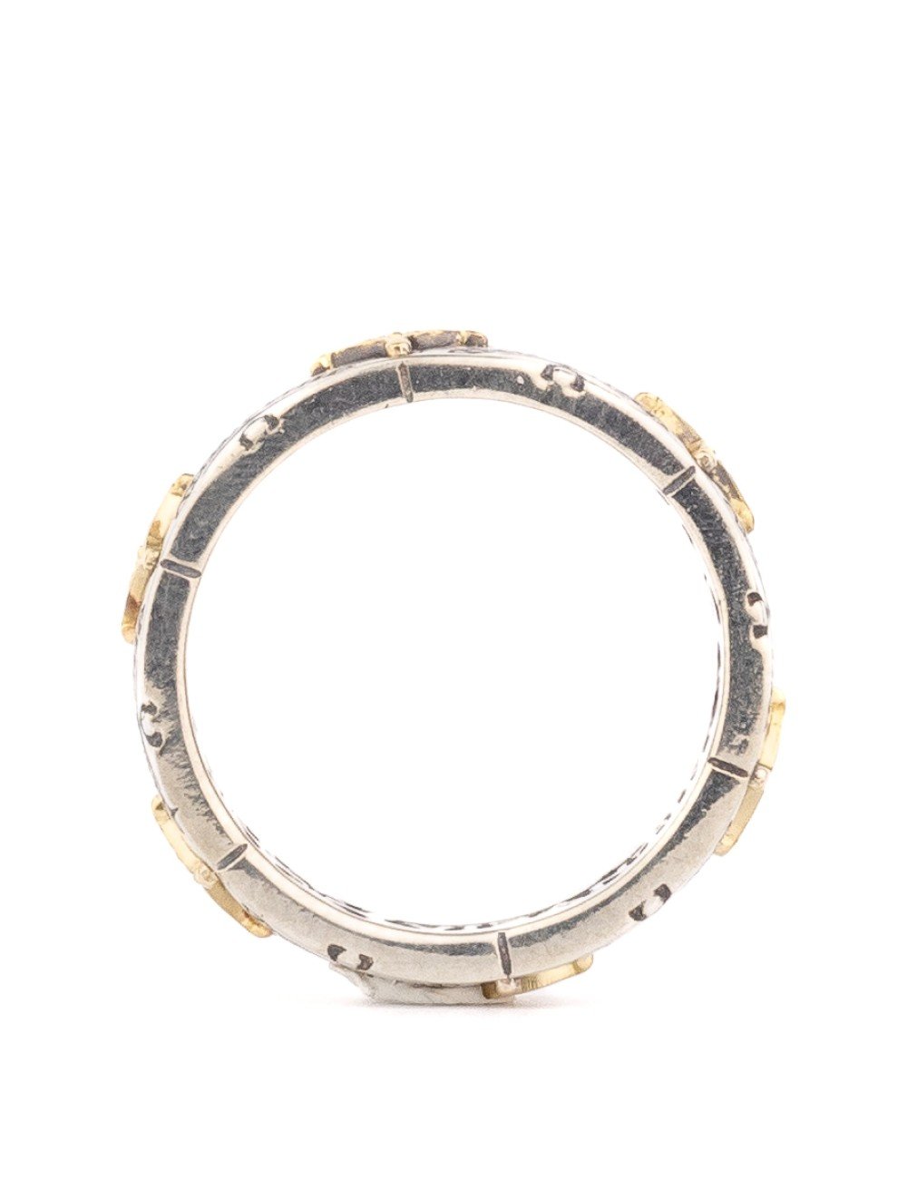 Кольцо из серебра и золота c рубином