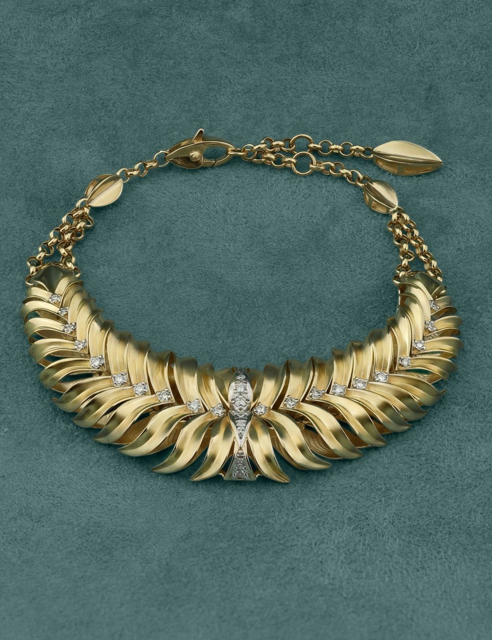 Браслет из лимонного золота c бриллиантами