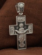 Крест из белого золота