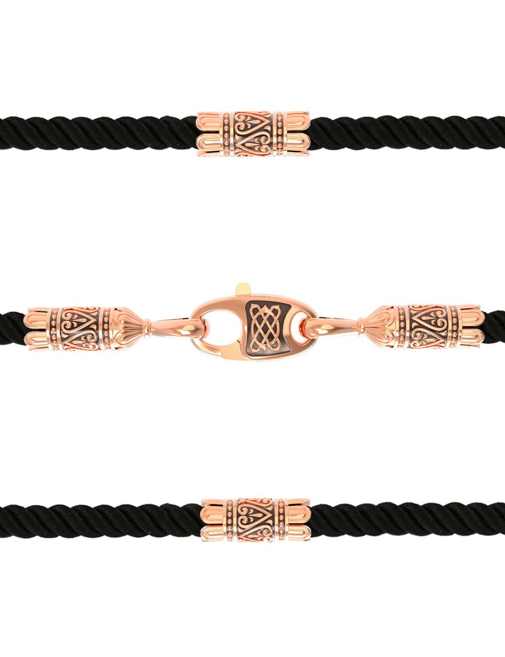 Шнурок шёлковый из золота c шёлковым шнурком