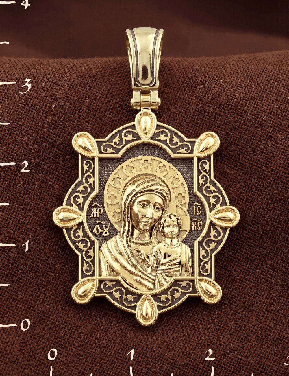 Образок из лимонного золота