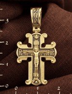 Крест из лимонного золота