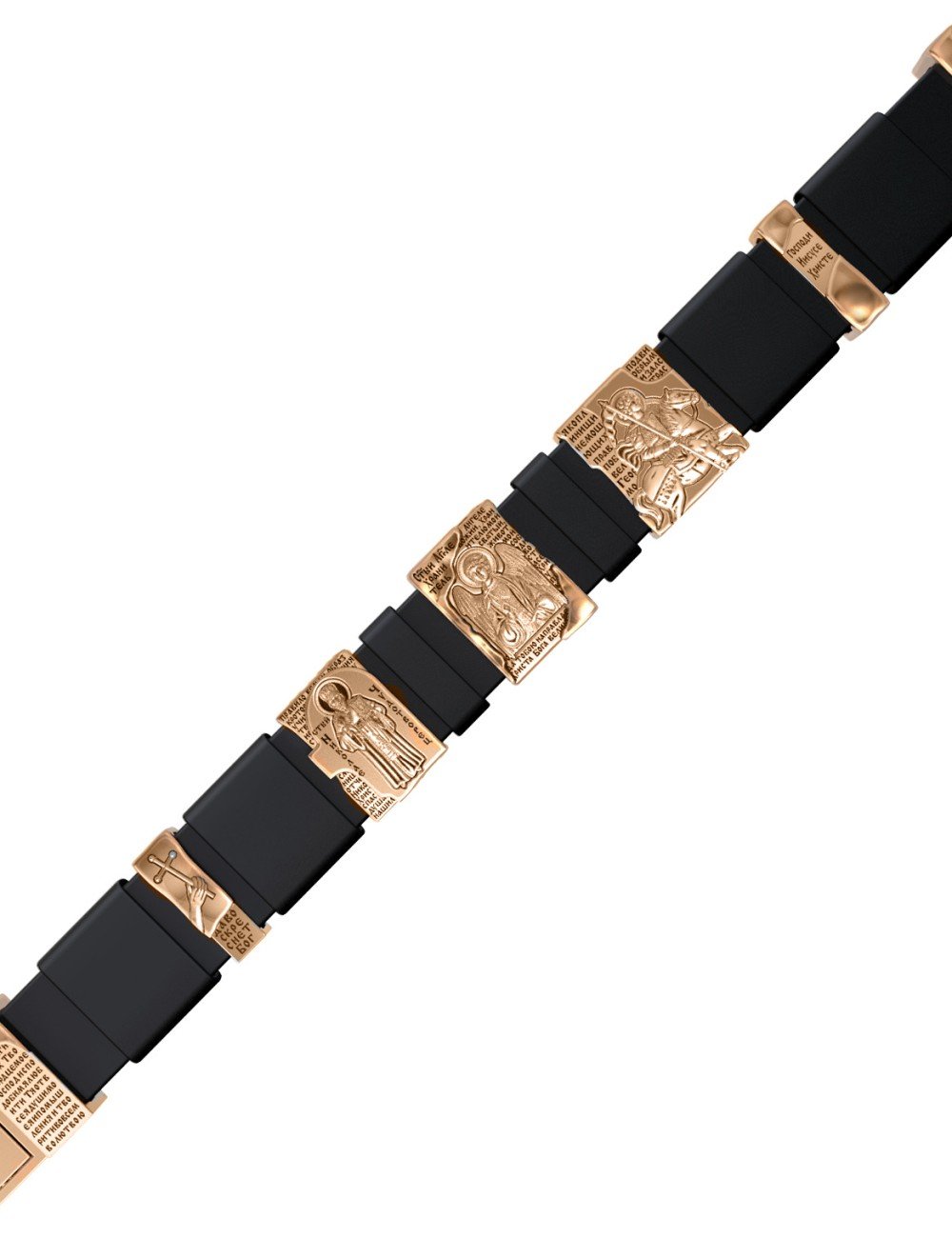 Браслет из золота c кожаным шнурком