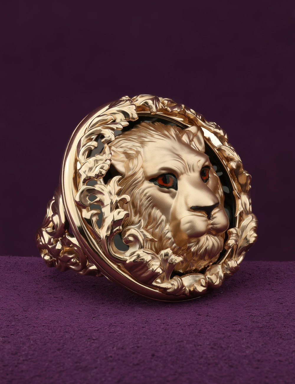 Кольцо из золота c эмалью и ониксом