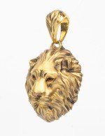 Подвеска из лимонного золота c эмалью