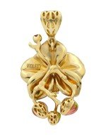 Подвеска из лимонного золота c эмалью