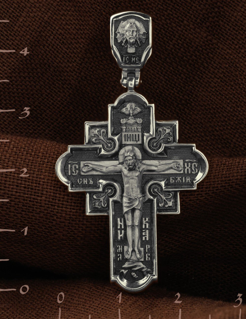 Крест из белого золота