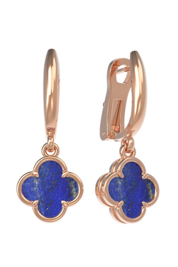 Серьги из золота c лазуритом