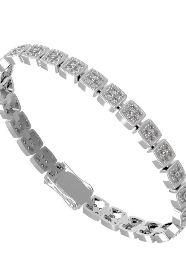 Браслет из белого золота c бриллиантами