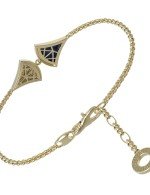 Браслет из лимонного золота c бриллиантами и лазуритом