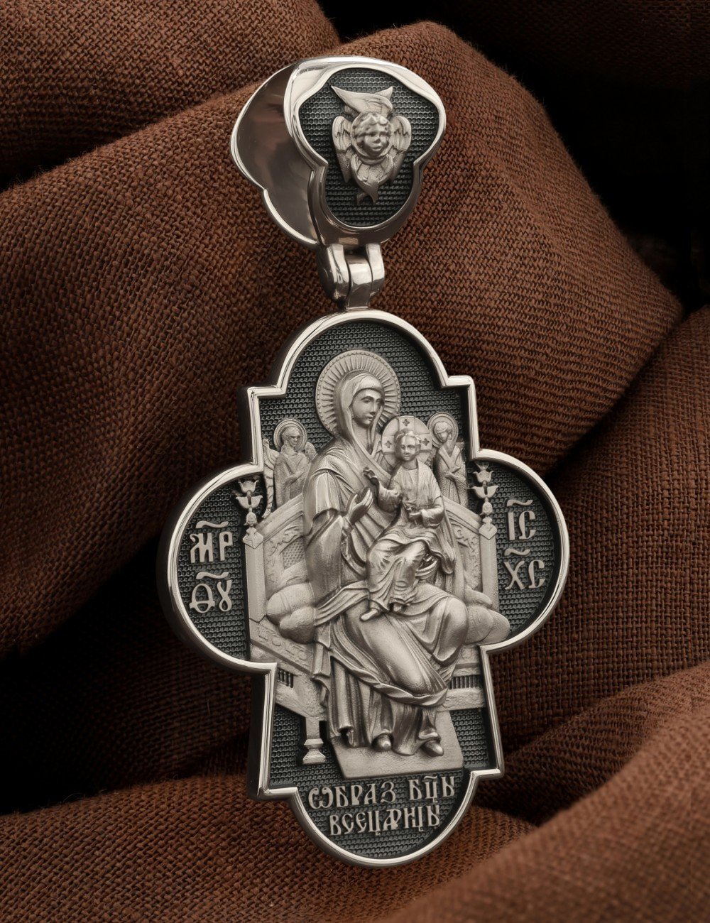 Крест из белого золота