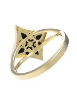 Кольцо из лимонного золота c ониксом