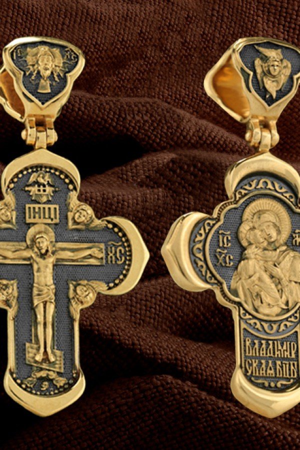 Крест из лимонного золота