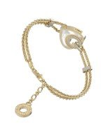 Браслет из лимонного золота c бриллиантами, ониксом и перламутром