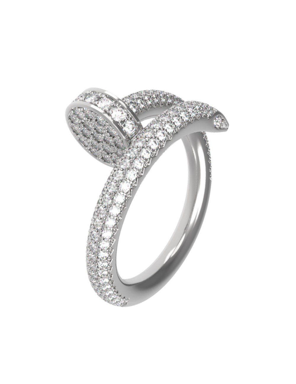 Кольцо из белого золота c бриллиантами