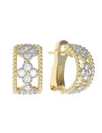 Серьги из лимонного золота c бриллиантами