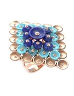 Кольцо из золота c бирюзой и лазуритом