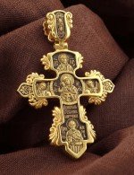 Крест из лимонного золота