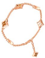 Браслет из золота c тигровым глазом и перламутром