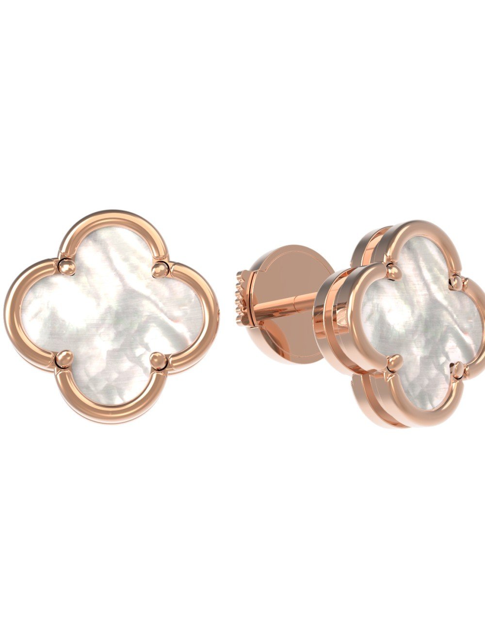 Серьги из золота c перламутром