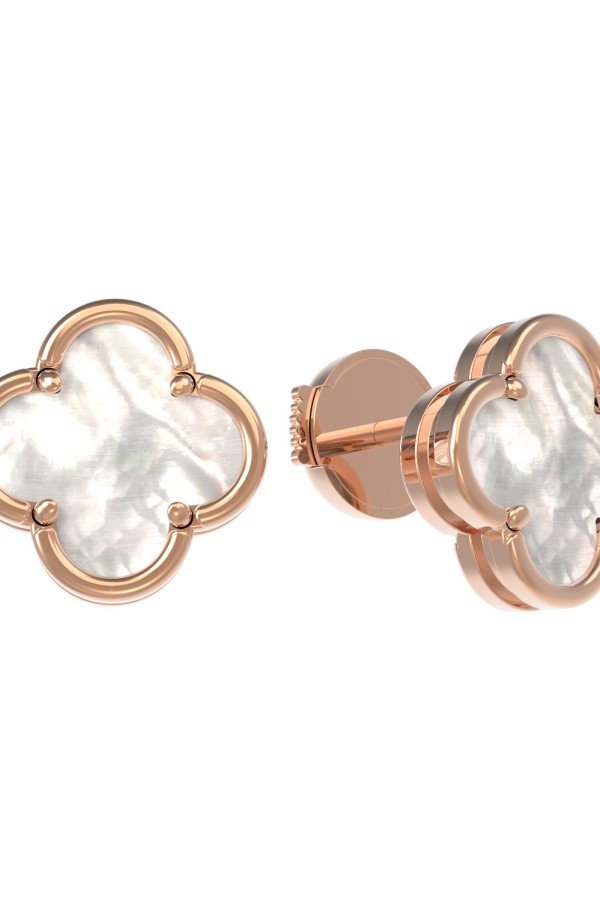 Серьги из золота c перламутром
