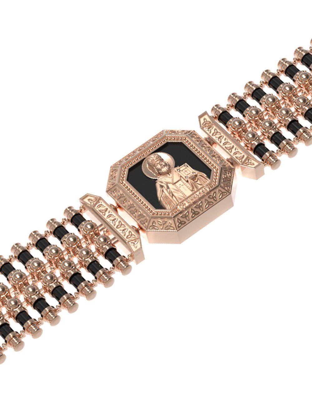 Браслет из золота c ониксом