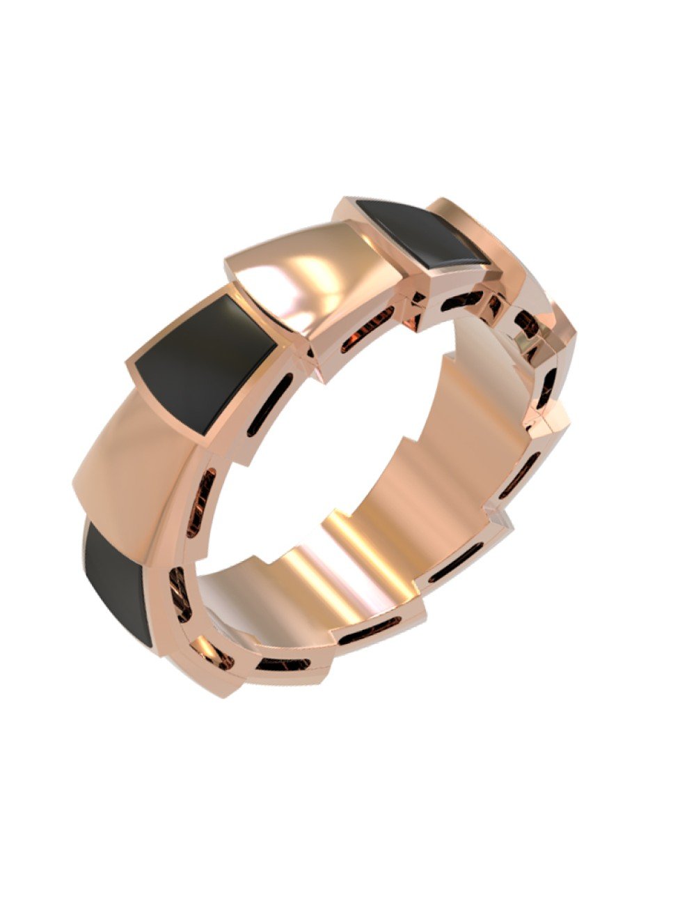 Кольцо из золота c ониксом