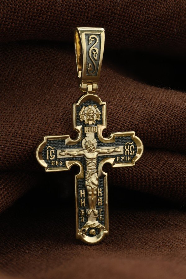 Крест из лимонного золота